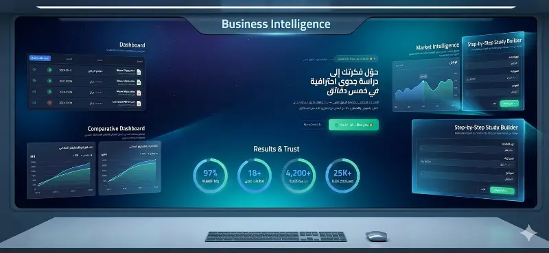 مختص دراسة جدوى من أسس الذكاء لدراسة الجدوى
